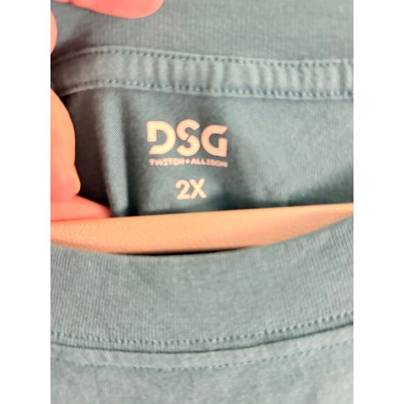 Women’s DSG cropped 2x teal athletic t shirt - Picture 4 of 4